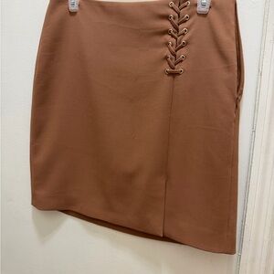 Brown Lace-Up Women's Skirt